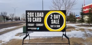 Portable signs for outdoor events